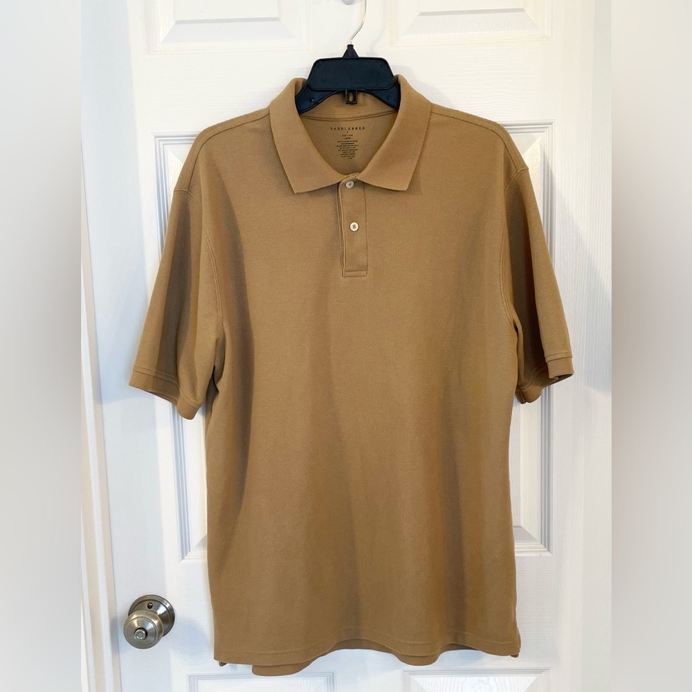 Saddlebred Men's Tan Polo Shirt